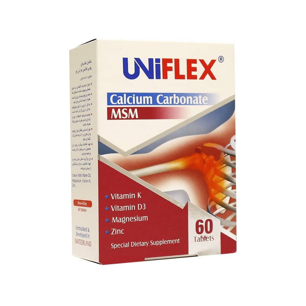 قرص یونی فلکس MSM لیبرتی 60 عدد - uniflex - داروخانه انلاین مثبت سبز قرص یونی فلکس MSM لیبرتی 60 عدد - uniflex - داروخانه انلاین مثبت سبز