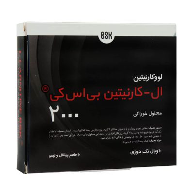 محلول خوراکی ال کارنیتین 2000 بی اس کی 10 عدد | ایرانیان دارو