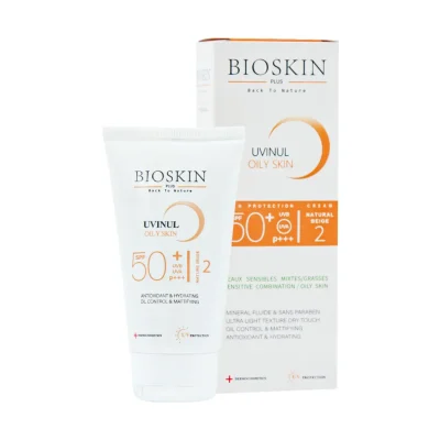 کرم ضد آفتاب SPF50 پوست چرب بایو اسکین - beige | ایرانیان دارو