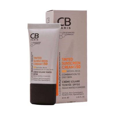 کرم ضد آفتاب SPF50 پوست مختلط تا چرب سی بی پاریس 40 میلی لیتر - بژ طبیعی | ایرانیان دارو