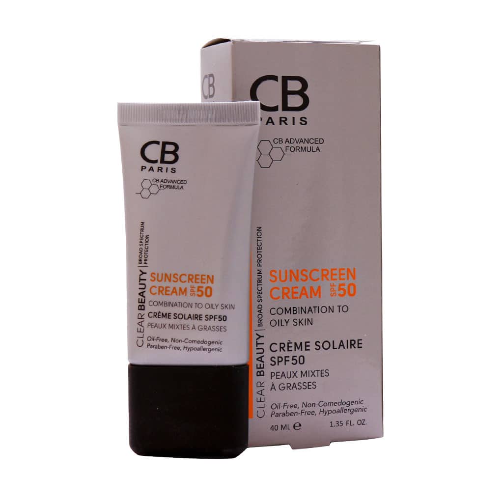 کرم ضد آفتاب-4 SPF50 پوست مختلط تا چرب کرم ضد آفتاب SPF50 پوست مختلط تا چرب سی بی پاریس 40 میلی لیتر - بی رنگ | ایرانیان دارو