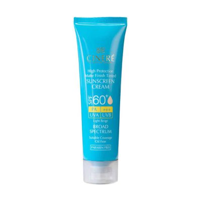 کرم ضد آفتاب رنگی SPF60 سینره فاقد چربی 50 میلی لیتر - بژ روشن | ایرانیان دارو
