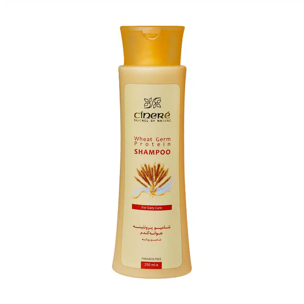 Cinere-Wheat-Germ-Protein-Shampoo-For-Daily-Care-250-ml.jpg.webp شامپو روزانه پروتئینه جوانه گندم سینره ۲۵۰ میلی لیتر | ایرانیان دارو