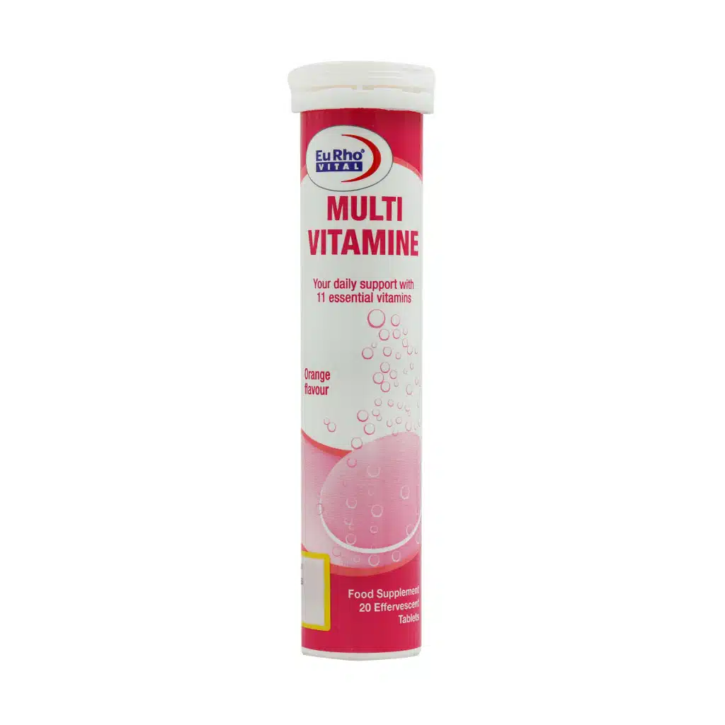 Eurho-Vital-Multi-Vitamin-20-Effervescent-Tabs-1.jpg.webp قرص جوشان مولتی ویتامین یوروویتال 20 عدد | ایرانیان دارو