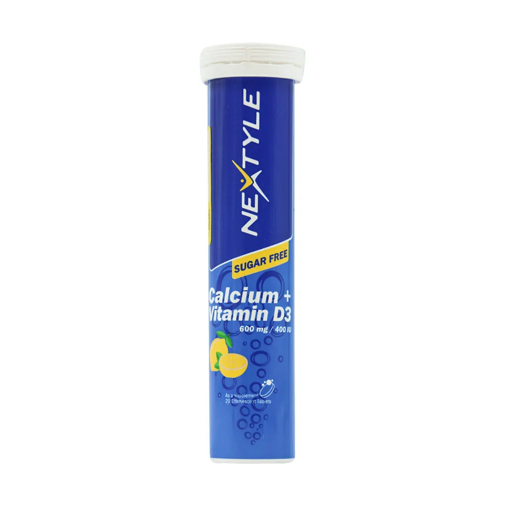 Nextyle-Calcium-And-Vitamin-D3-Effervesvent-Tablets.webp قرص جوشان کلسیم و ویتامین D3 نکستایل 20 عدد | ایرانیان دارو