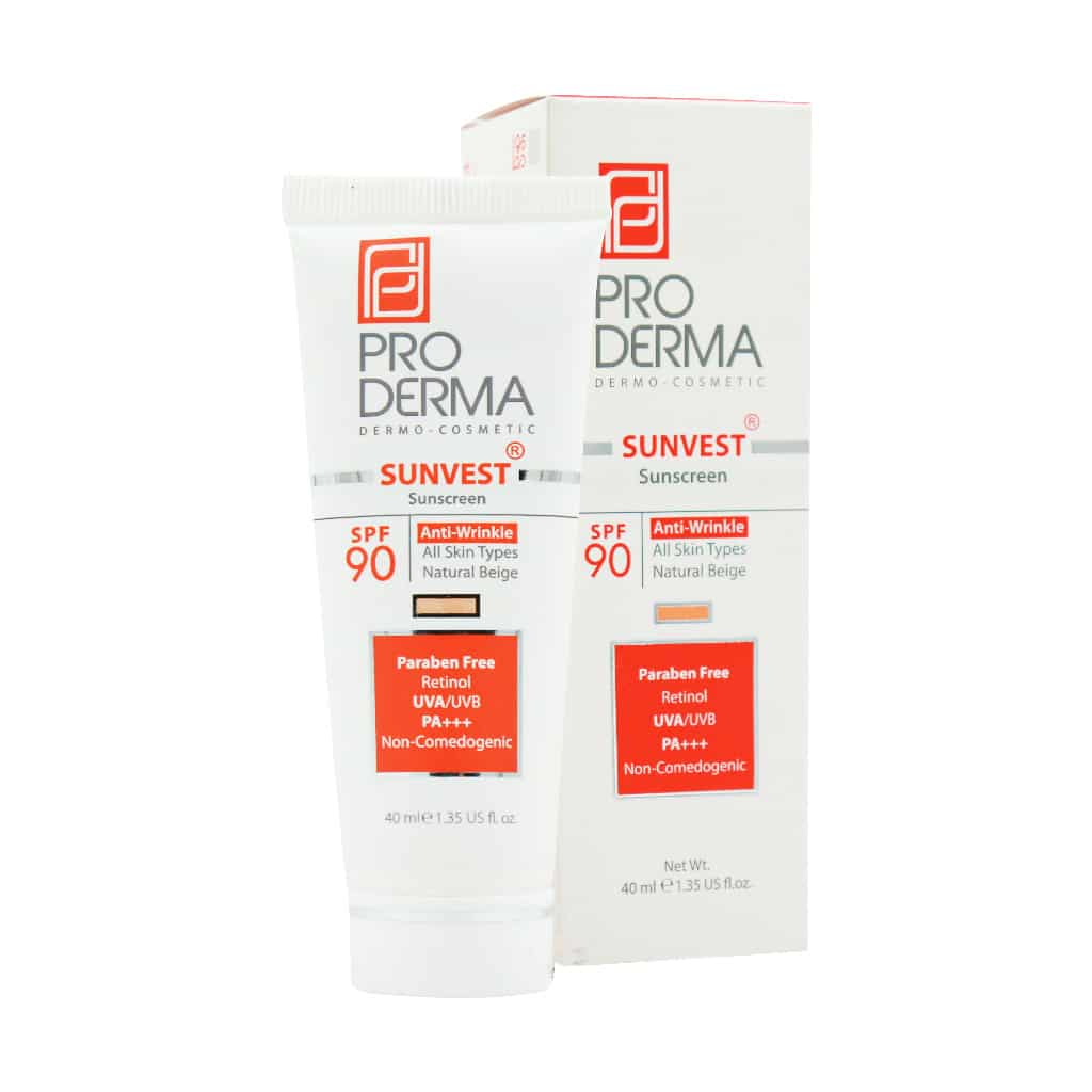 ProDerma-Sunvest-Sunscreen-SPF90-All-Skin-40-ml-1.jpg ضد آفتاب پرودرما 90 - beige | ایرانیان دارو