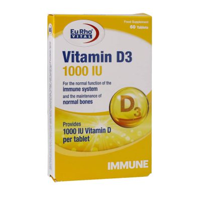 قرص ویتامین D3 1000 واحد یوروویتال 60 عدد | ایرانیان دارو