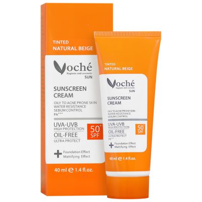 کرم ضد آفتاب رنگی وچه پوست چرب spf50 | ایرانیان دارو